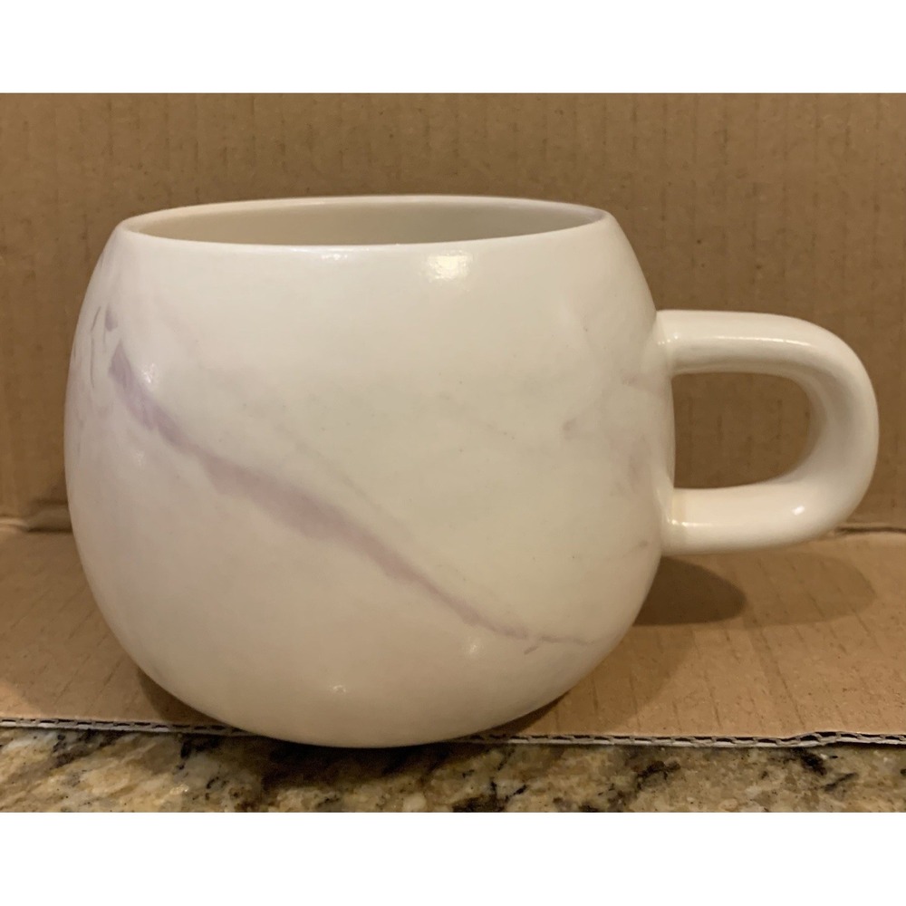 Project 62 Stoneware Mug Cup White/Purple Marbled Swirl-‎ Round Body/"C" Handle